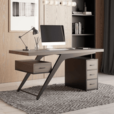 Trueliving Royal Wood Grey Office Table Living Room H 14 x W 33 x D 33